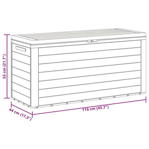 Baule da Giardino Marrone 116x44x55 cm cod mxl 65191