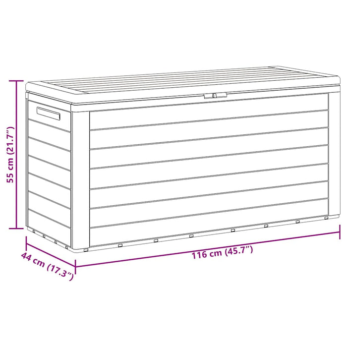 Baule da Giardino Marrone 116x44x55 cm cod mxl 65191