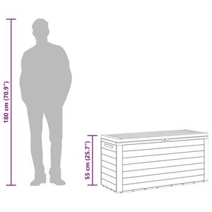 Baule da Giardino Antracite 116x44x55 cm 49445