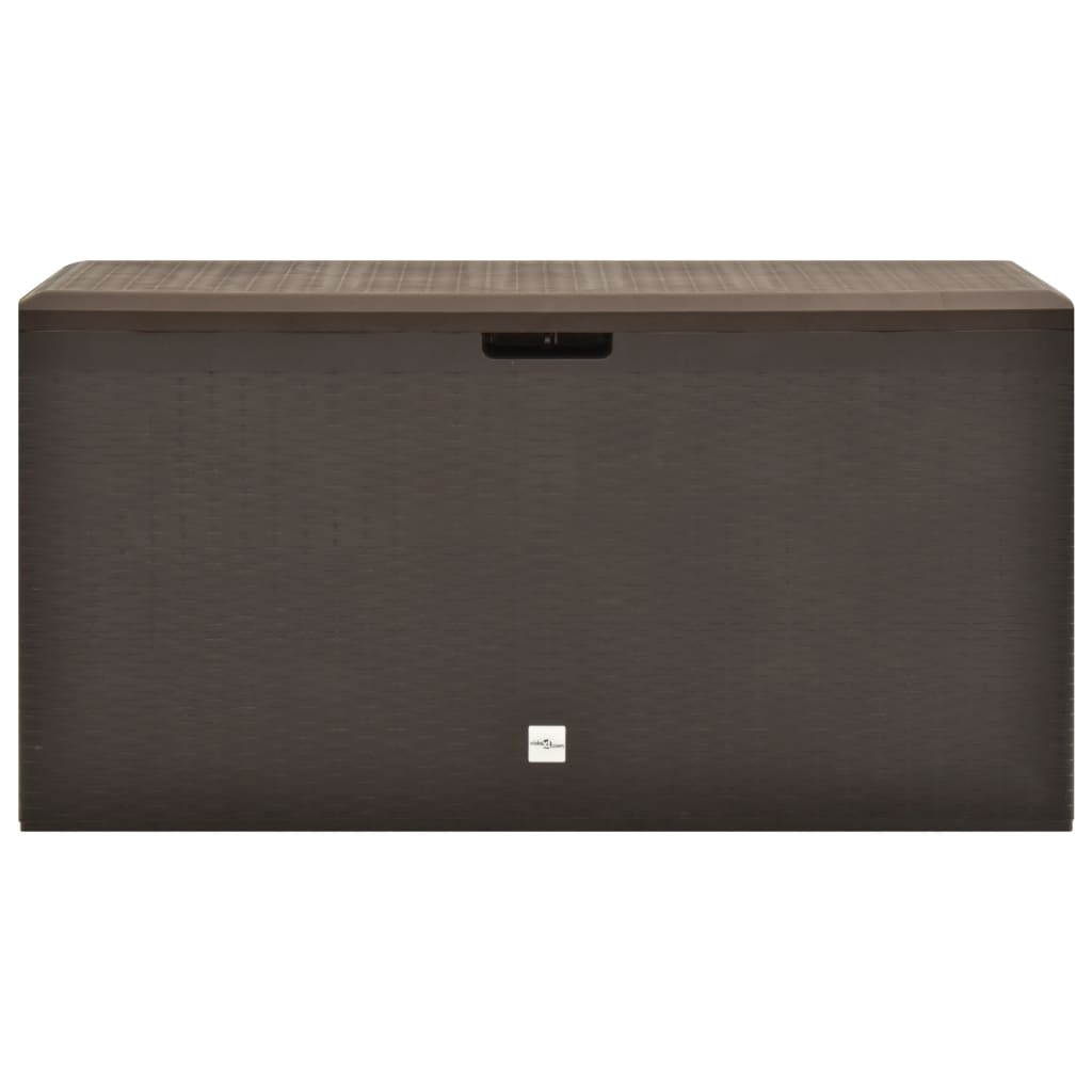 Baule contenitore per mobili da giardino 114 x 47 x 60 cm marrone 02_0013094