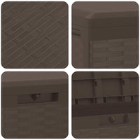 Baule da Giardino Marrone 114x47x60 cm 49447