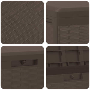 Baule da Giardino Marrone 114x47x60 cm 49447