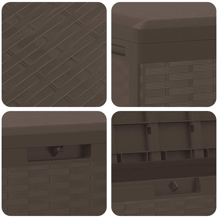 Baule da Giardino Marrone 114x47x60 cm 49447