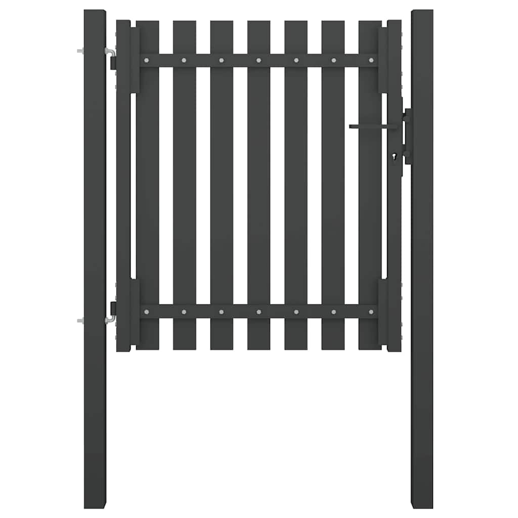 Cancello per Recinzione in Acciaio 1x1,25 m Antracite