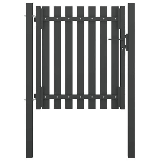 Cancello per Recinzione in Acciaio 1x1,25 m Antracite