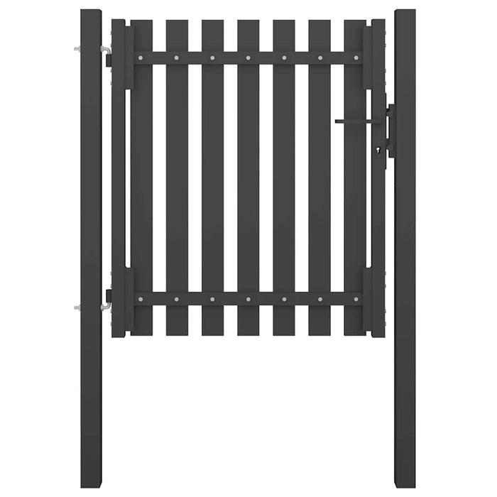 Cancello per Recinzione in Acciaio 1x1,25 m Antracite