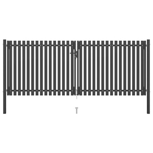 Cancello per Recinzione in Acciaio 4x1,7 m Antracite