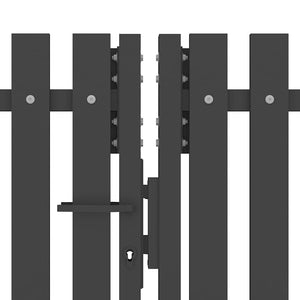 Cancello per Recinzione in Acciaio 4x1,7 m Antracite 146335