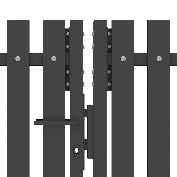 Cancello per Recinzione in Acciaio 4x1,7 m Antracite 146335