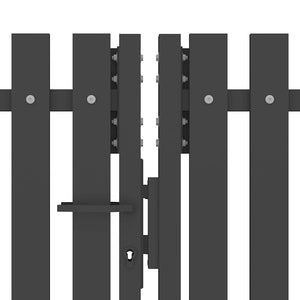 Cancello per Recinzione in Acciaio 4x2 m Antracite 146336