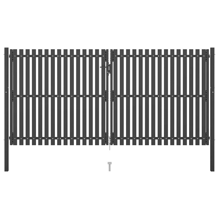 Cancello per Recinzione in Acciaio 4x2,25 m Antracite
