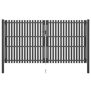 Cancello per Recinzione in Acciaio 4x2,5 m Antracite
