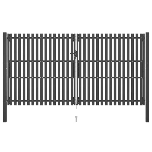 Cancello per Recinzione in Acciaio 4x2,5 m Antracite