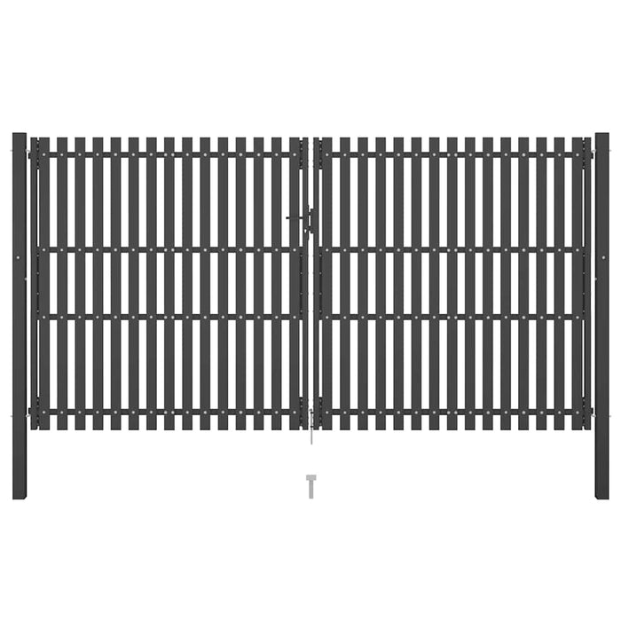 Cancello per Recinzione in Acciaio 4x2,5 m Antracite