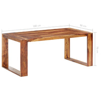 Tavolo da Pranzo 180x90x76 cm in Legno Massello 286352