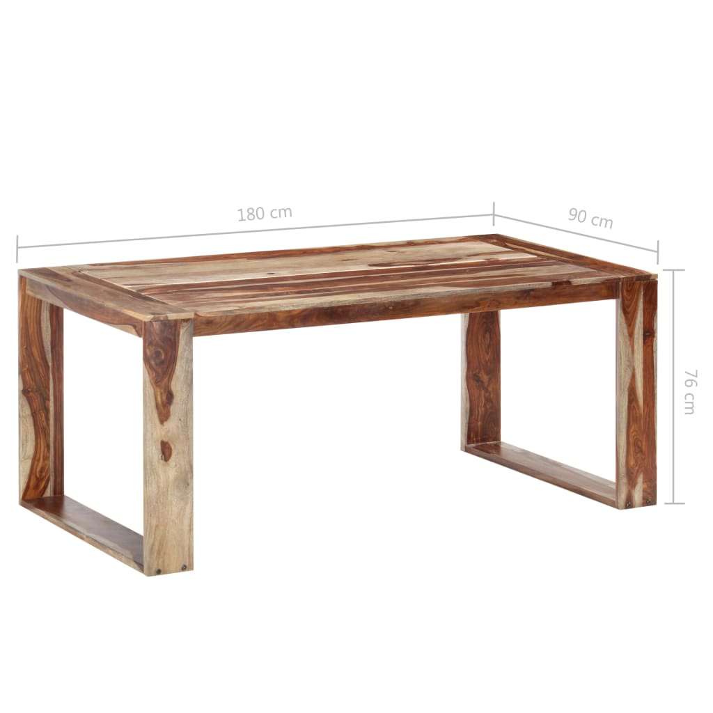 Tavolo da Pranzo 180x90x76 cm in Legno Massello