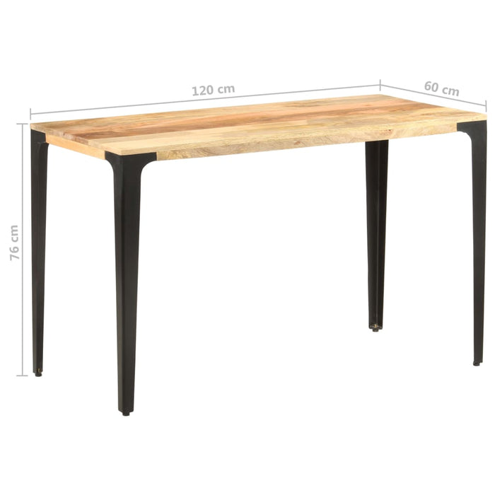 Tavolo da Pranzo 120x60x76 cm in Legno Massello di Mango 286362