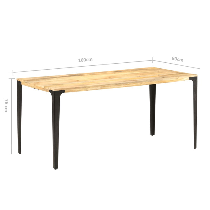 Tavolo da Pranzo 160x80x76 cm in Legno Massello di Mango 286364