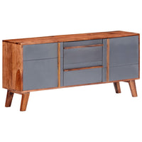 Credenza Grigia 120x30x55 cm in Legno Massello 286371