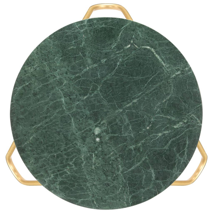 Tavolino da Salotto Verde 65x65x42 cm Pietra Vera Testura Marmo 286447