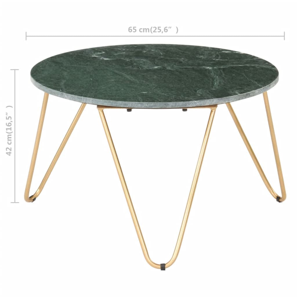 Tavolino da Salotto Verde 65x65x42 cm Pietra Vera Testura Marmo 286447
