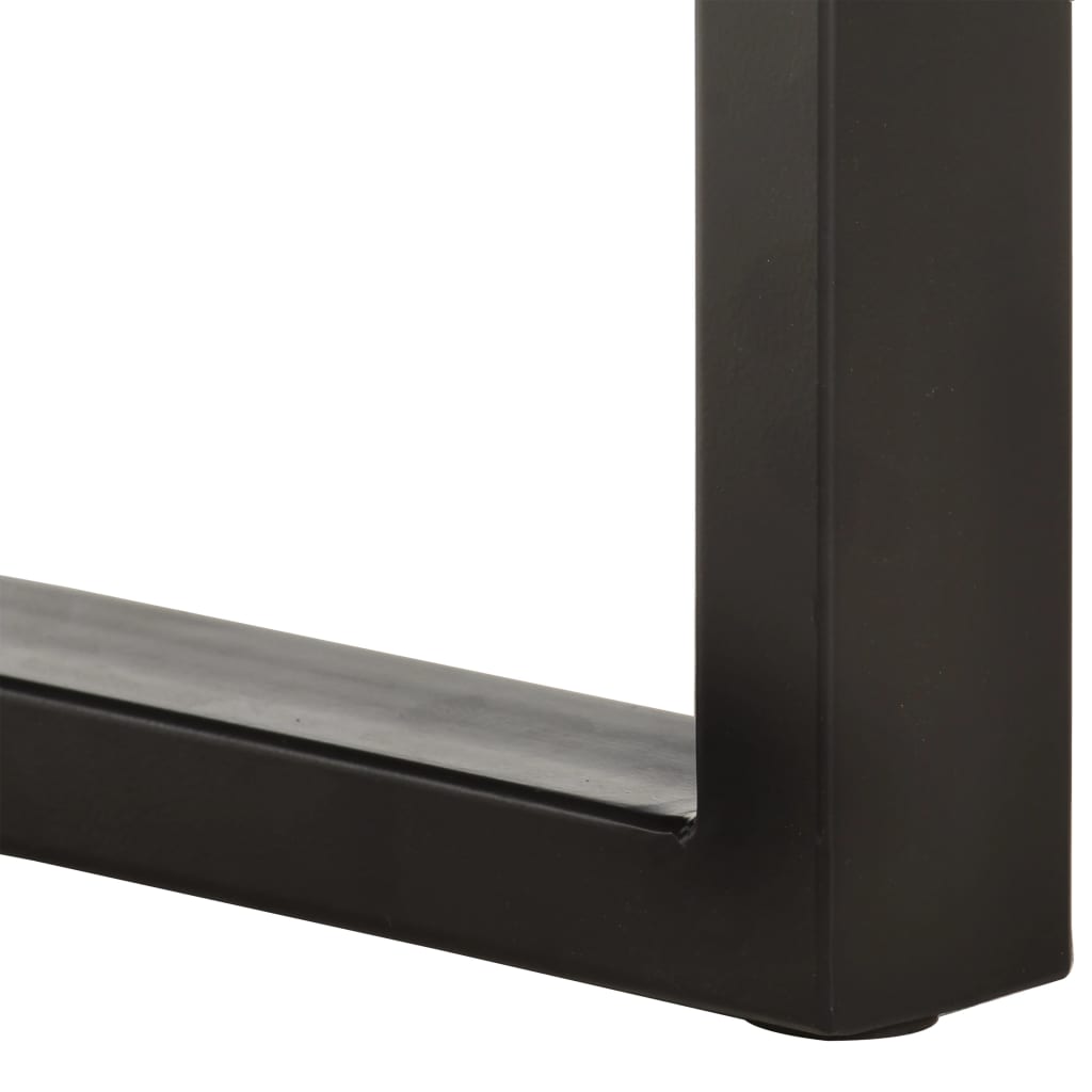 Panca panca con bordo in legno naturale 110 x 35 x 46 cm legno massello di acacia e acciaio 02_0010780