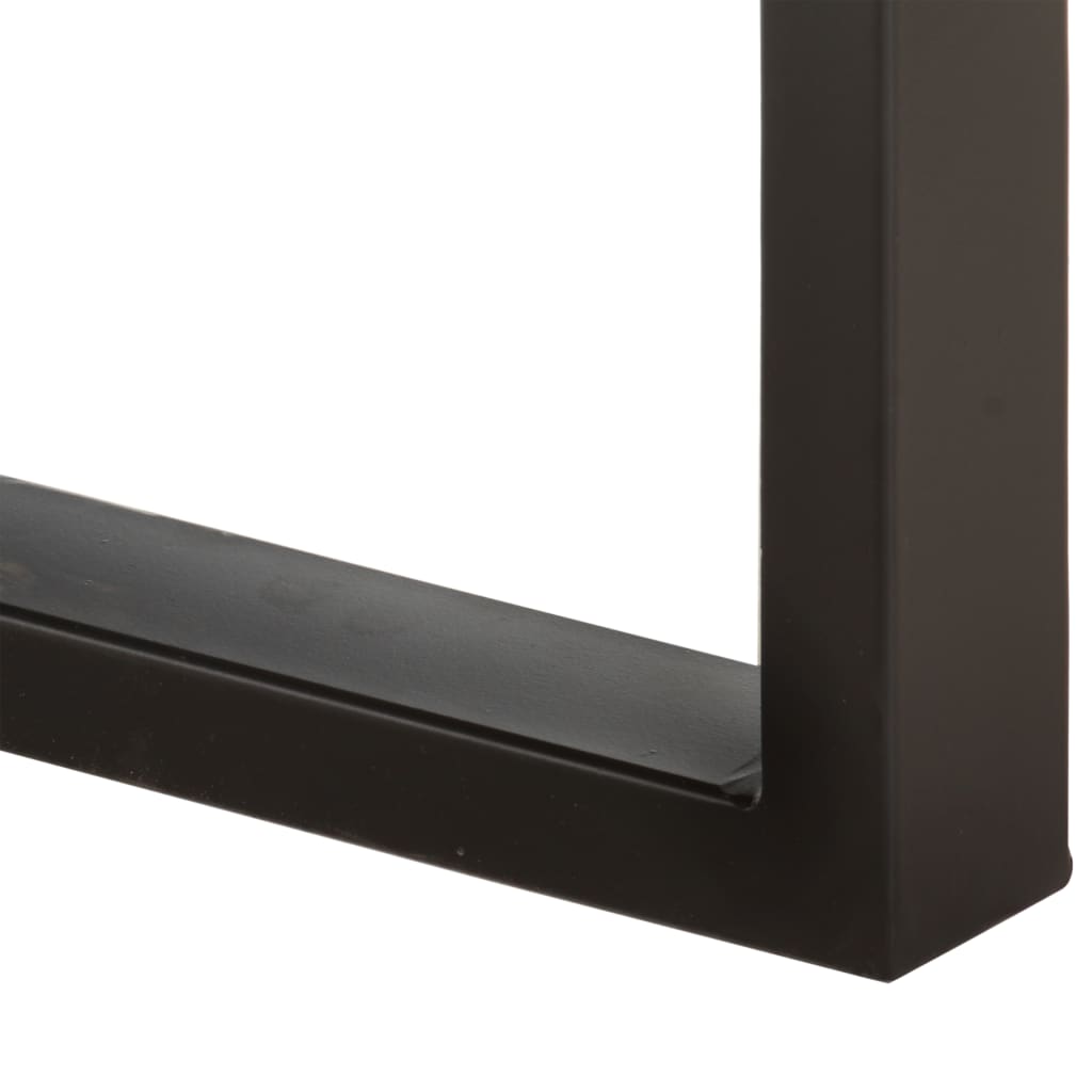 Panca 110 x 35 x 46 cm in legno massello di mango grezzo e acciaio 02_0010929