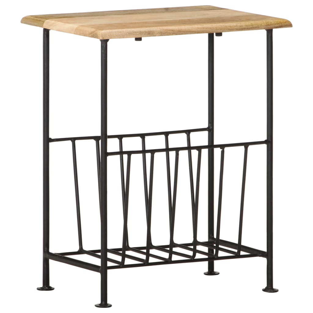 Portariviste 40x30x50 cm in Legno Massello di Mango e Acciaio cod mxl 76402