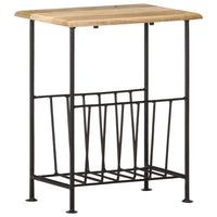 Portariviste 40x30x50 cm in Legno Massello di Mango e Acciaio cod mxl 76402