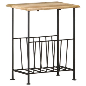 Portariviste 40x30x50 cm in Legno Massello di Mango e Acciaio cod mxl 76402