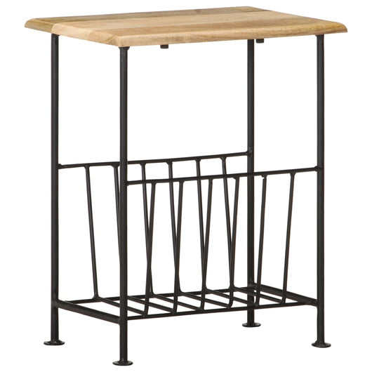 Portariviste 40x30x50 cm in Legno Massello di Mango e Acciaio cod mxl 76402