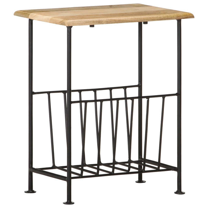 Portariviste 40x30x50 cm in Legno Massello di Mango e Acciaio cod mxl 76402