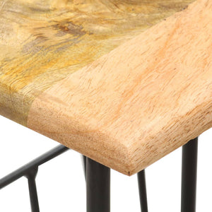 Portariviste 40x30x50 cm in Legno Massello di Mango e Acciaio cod mxl 76402