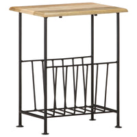 Portariviste 40x30x50 cm in Legno Massello di Mango e Acciaio cod mxl 76402