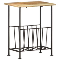 Portariviste 40x30x50 cm in Legno Massello di Mango e Acciaio cod mxl 76402