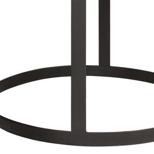 Tavolini Rotondi 2 pz in Legno Massello di Mango e Acciaio cod mxl 24785