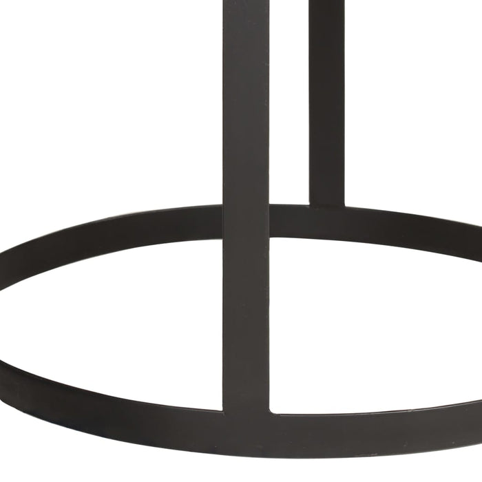 Tavolini Rotondi 2 pz in Legno Massello di Mango e Acciaio cod mxl 24785