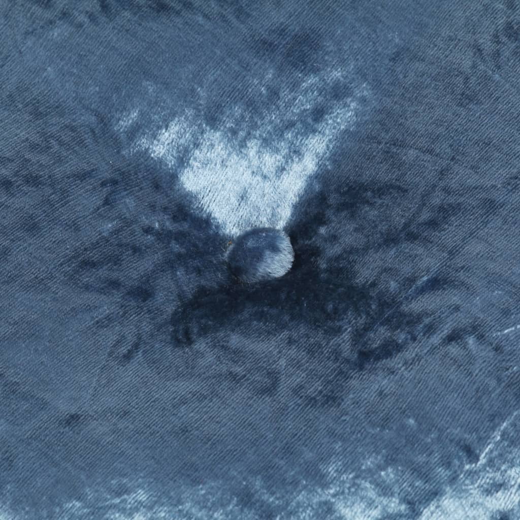 Pouf Rotondo in Velluto 40x20 cm Blu cod mxl 71997