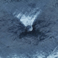 Pouf Rotondo in Velluto 40x20 cm Blu cod mxl 71997