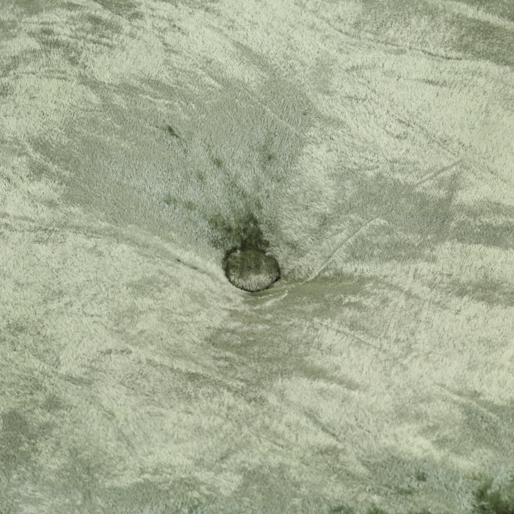 Pouf Rotondo in Velluto 40x20 cm Verde