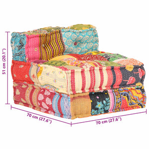 Pouf Modulare in Tessuto Patchwork 287702