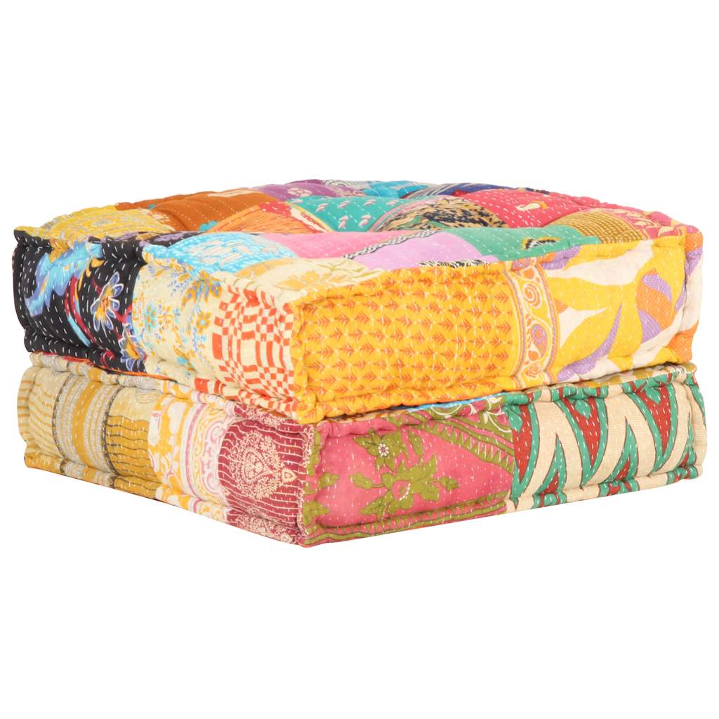 Pouf 60x70x36 cm in Tessuto Patchwork 287707
