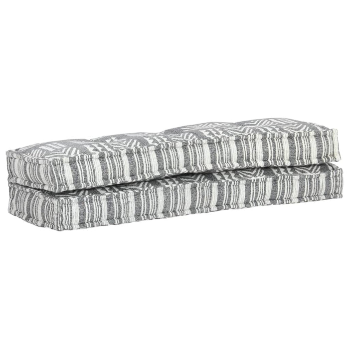 Cuscino per Divani a Pallet Grigio in Tessuto Patchwork