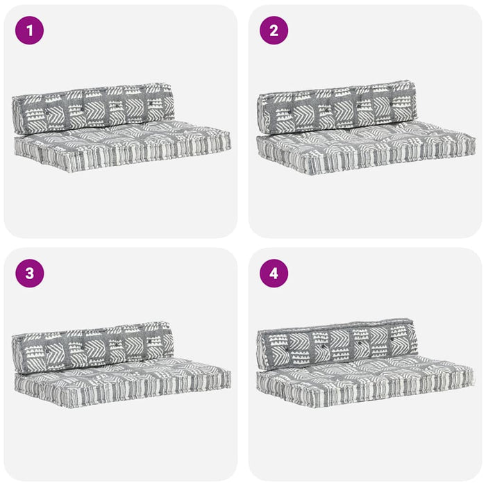 Cuscino per Divani a Pallet Grigio in Tessuto Patchwork 287718