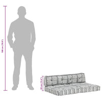 Cuscino per Divani a Pallet Grigio in Tessuto Patchwork 287718