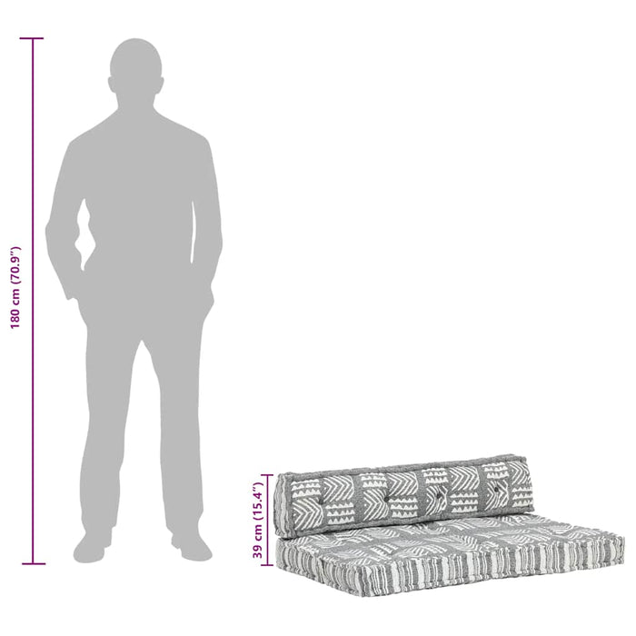 Cuscino per Divani a Pallet Grigio in Tessuto Patchwork 287718