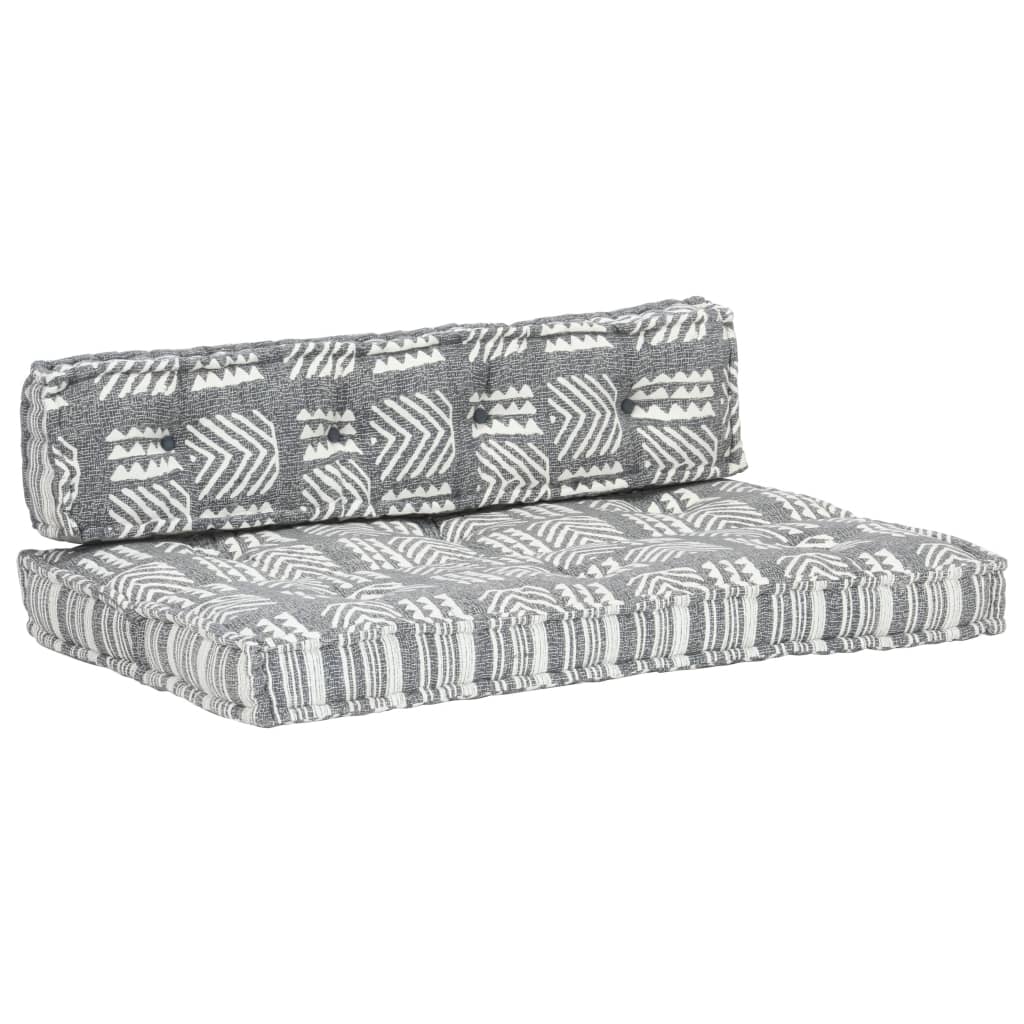 Cuscino per Divani a Pallet Grigio in Tessuto Patchwork