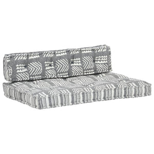 Cuscino per Divani a Pallet Grigio in Tessuto Patchwork