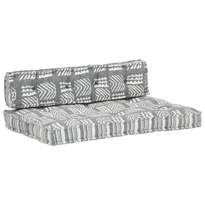 Cuscino per Divani a Pallet Grigio in Tessuto Patchwork