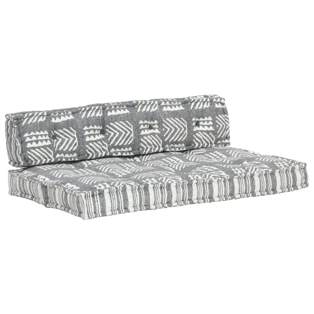 Cuscino per Divani a Pallet Grigio in Tessuto Patchwork